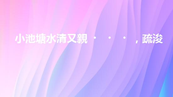 小池塘水清又親，疏浚淤泥通民心